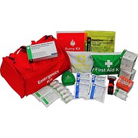 Emergency Trauma Kit in Red Emergency Bag -