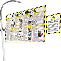 Electric Shock Rescue Hook with Poster and Sign -