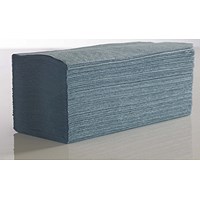 ValueX Interfold Hand Towel 1 Ply 100% Recycled Sleeves 250 x 20 Blue (Pack 5000 Sheets) - IFB5000