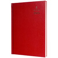 Collins 44 Desk Diary A4 Day to Page 2026 Red 44.15-26 -