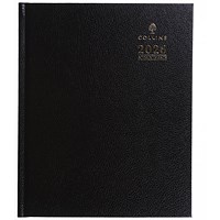 Collins Quarto Desk Diary Week to View Appointments 2026 Black A36.99-26 -