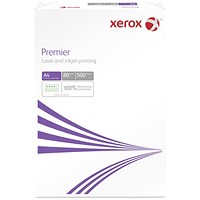 Xerox A4 Premier Multifunctional Copier Paper, White, 80gsm, Ream (500 Sheets)