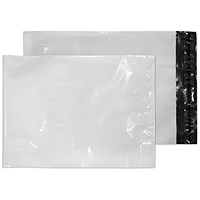 Blake Packaging Envelopes C4+ Polypost Polythene Pocket White Peel and Seal 70mu 320x240mm (Pack 100) - REPE42/W/100