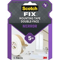 Scotch Fix Mirror Double-sided Mounting Tape Holds up to 5Kg 19mm x 5m (Roll) -