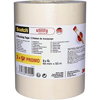 Scotch Classic Masking Tape 48mm x 50m (Pack 3) -