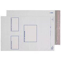 Blake Packaging Envelopes C3+ Polypost Polythene Pocket White Peel and Seal 50mu 430x330mm (Pack 100) - REPE64/W/100