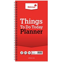 Silvine Luxpad Wirebound Things To-Do Book 280 x 150mm 120 Sheets Blue (Pack 5) -