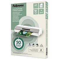 Fellowes A5 Recycled Laminating Pouches, 160 Microns, Glossy, Pack of 100