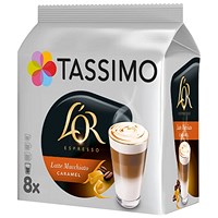 Tassimo L'Or Latte Macchiato Caramel Coffee Capsule (Pack 8) -