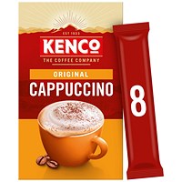 Kenco Cappuccino Instant Coffee Sachets 14.8g (Pack of 8) -