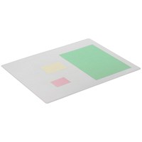 Durable Polypropylene Non-Slip Desk Mat with Contoured Edge, W530xD400mm, Clear, Pack of 5