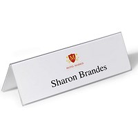 Durable Table Place Name Holder, 105x297mm, Pack of 25