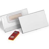 Durable Name Badges, Magnetic, 40x75mm, Pack of 25