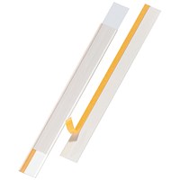 Durable Scanfix Self-Adhesive Ticket Holder, 1000x62mm, Clear, Pack of 25