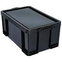 Really Useful Storage Box, 64 Litre, Black
