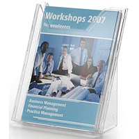 Durable Combiboxx 1 Literature Tray, Stand & Wall Mount, A4 Portrait, Clear