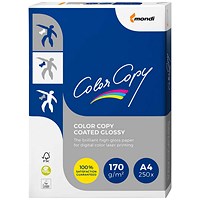 Color Copy A4 Glossy Colour Laser Paper White, 170gsm, 250 Sheets
