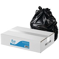 ValueX Refuse Sacks Medium Duty Black (Pack 200)