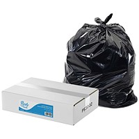 Purely Smile Extra Heavy Duty Refuse Sacks Black (Pack 200)