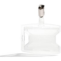 Durable reXycle 2 Card Security Pass ID Badge Holders, 54x85mm, Clear, Pack of 25