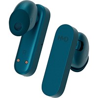 HMD Amped Buds Bluetooth Cyan Earbuds with Charging Case