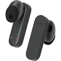 HMD Amped Buds Bluetooth Black Earbuds with Charging Case