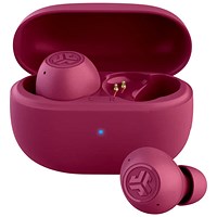 JLab Audio Go Pop ANC True Wireless Stereo Fuchsia Earbuds with Charging Case