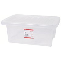 5 Star Storage Box, 16 Litre, Clear, Stackable