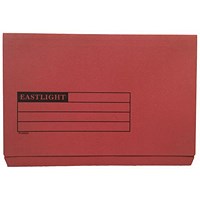 ValueX Document Wallet Full Flap Foolscap 270gsm Red (Pack 50) 45418DENT