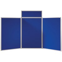 Announce 4 Panel Exhibition Board, 1100x1800mm, Blue