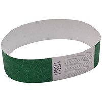 Announce Wrist Bands, 19mm, Green, Pack of 1000
