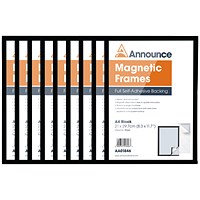 Announce Magnetic Frame, A4, Black, Pack of 10