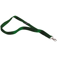 Announce Textile Badge Necklace, 400mm, Green, Pack of 10