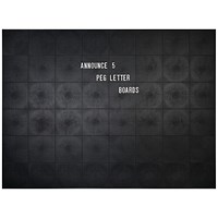 Announce Peg Letter Board, 1225x920mm, Black