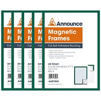 Announce Magnetic Frames A4 Green (Pack of 5)