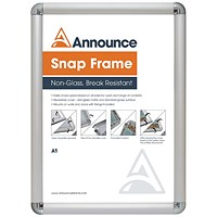 Announce by 5 Star A1 Snap Frame 25mm Chrome Effect Crnr