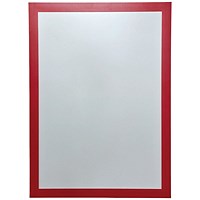 Announce Magnetic Stripes Solo Frame, A4, Red, Pack of 5