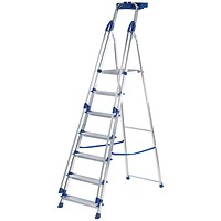 Werner Blue Seal Step Ladder 7 Tread Professional Aluminium 7050718