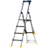Werner AdjustaStep PRO 4 Tread Stepladder Blue 75076