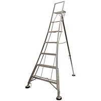 Werner Adjustable 5 Tread Tripod Ladder with High Handrail 92505