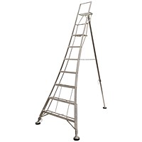 Werner Adjustable 7 Tread Tripod Ladder with High Handrail 92507