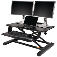 Kensington Smartfit Tabletop Sit Stand Workstation, Adjustable Height, Black Kensington Smartfit Tabletop Sit Stand Workstation, Adjustable Height, Black