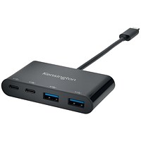 Kensington CH1000 USB-C 4 Port Hub, Black