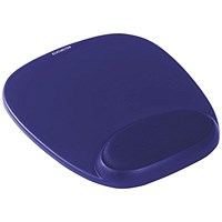 Kensington Foam Mouse Pad with Cushioned Wrist Support Blue