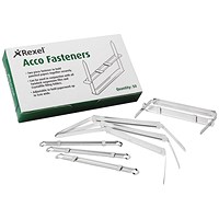 Rexel Fastener 2-Piece Filing Clips, 51mm, Pack of 50