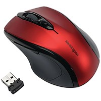 Kensington Pro Fit Mid-Size Mouse, Wireless, Red