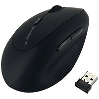 Kensington Pro Fit Ergonomic Wireless Mouse, Left Handed, Black