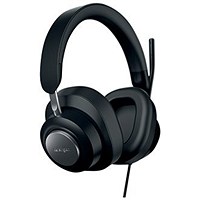 Kensington H2000 Universal Over Ear Wired Headset, USB-C, Black