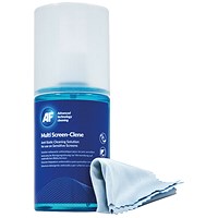 AF Multi-Screen Clene Spray 200ml With Micro-Fibre Cloth
