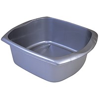 Addis 9.5 Litre Washing Up Bowl, Metallic Silver